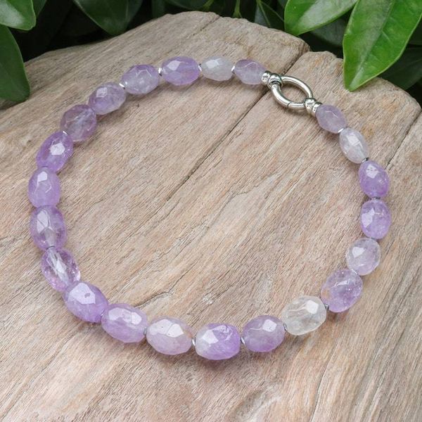 Alternate image for Bohemian Amethyst and Hematite Beaded Necklace from Thailand Wise Thoughts