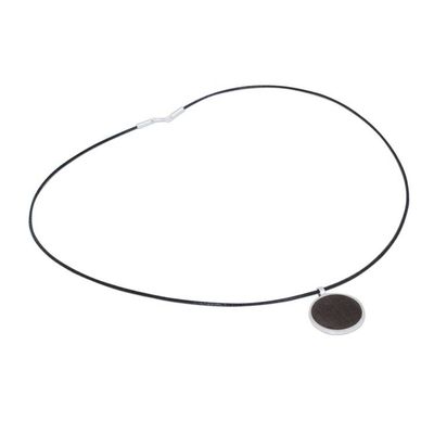 Alternate image for Mens Wood Pendant Necklace Moon Hero
