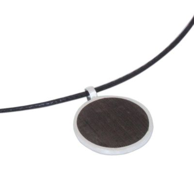 Alternate image for Mens Wood Pendant Necklace Moon Hero