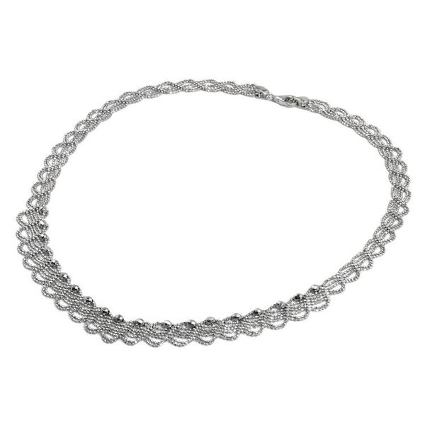 Alternate image for Lacy Collar Necklace Handcrafted of Sterling Silver Lace Garland