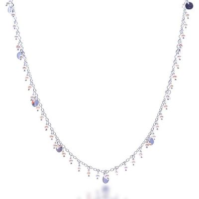 Alternate image for Cultured Pearl Sterling Silver Charm Necklace from Thailand Bright Morning Dew