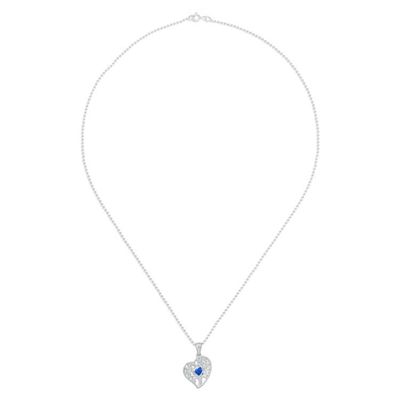 Alternate image for Lapis Lazuli Heart and Tree of Life-Themed Pendant Necklace Blue Tree of Love