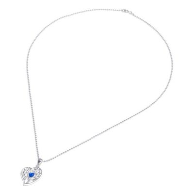 Alternate image for Lapis Lazuli Heart and Tree of Life-Themed Pendant Necklace Blue Tree of Love
