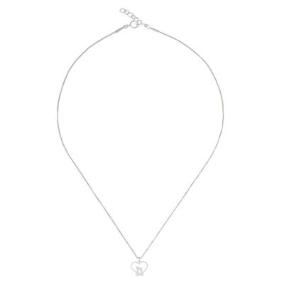 Alternate image for Loving Sterling Silver Cat Pendant Necklace from Thailand Cats in Love