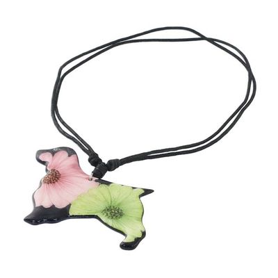 Alternate image for Hand Painted Ceramic Golden Retriever Pendant Necklace Roving Retriever