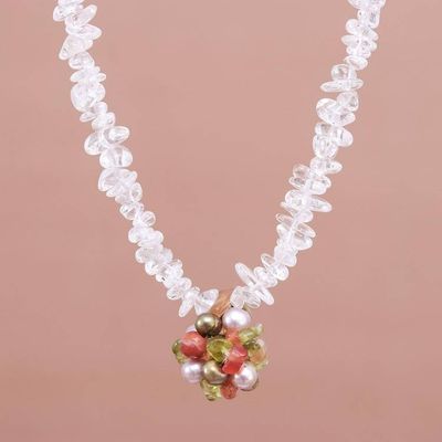 Alternate image for Hand Crafted Quartz Multigem Choker Elegant Clarity