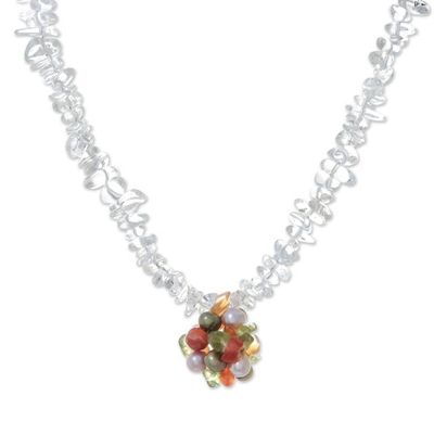 Alternate image for Hand Crafted Quartz Multigem Choker Elegant Clarity