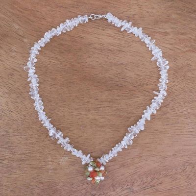 Alternate image for Hand Crafted Quartz Multigem Choker Elegant Clarity