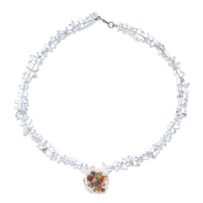 Alternate image for Hand Crafted Quartz Multigem Choker Elegant Clarity