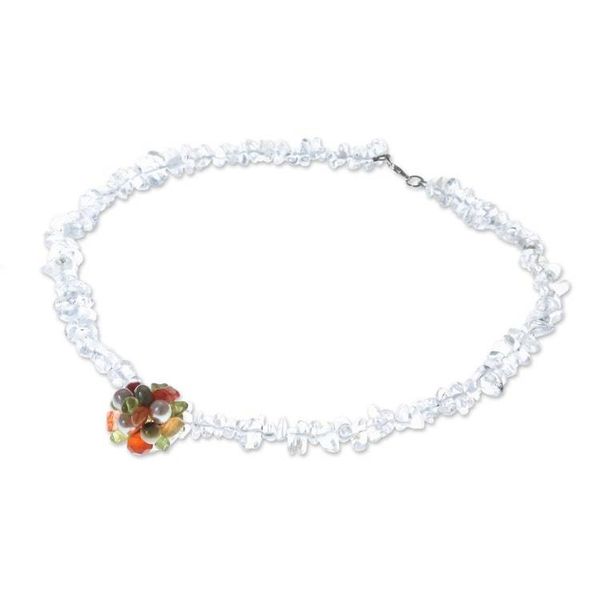 Alternate image for Hand Crafted Quartz Multigem Choker Elegant Clarity