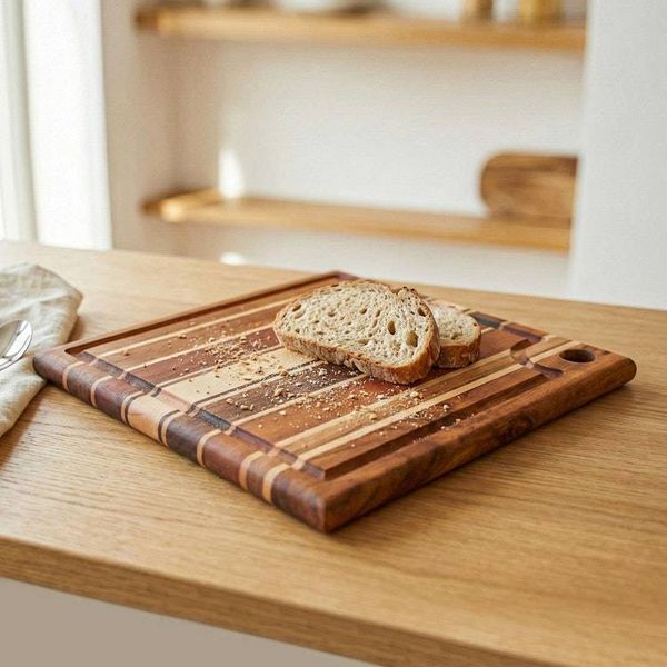 Alternate image for Square Reclaimed Wood Board for Cooking and Charcuterie Delectable Moments