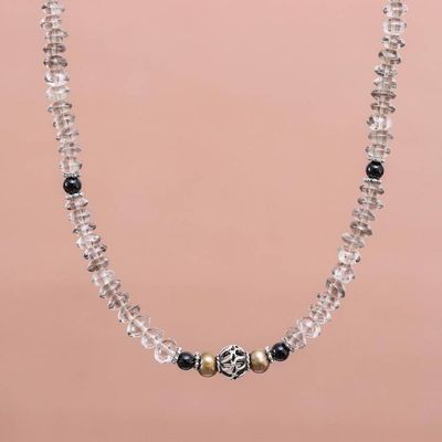 Alternate image for Pearl and quartz choker Summer Day