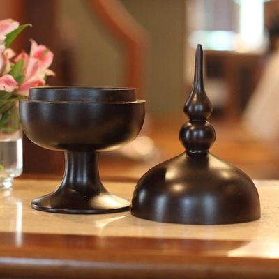 Alternate image for Mango wood jar Thai Temple