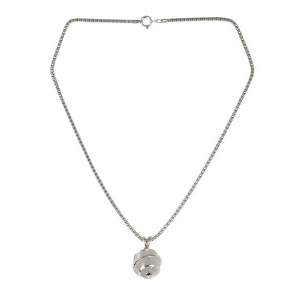 Alternate image for Thai Sterling Silver Necklace with Crystalline Quartz Crystalline Spin