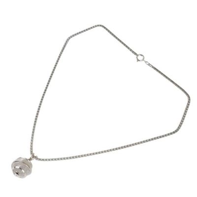 Alternate image for Thai Sterling Silver Necklace with Crystalline Quartz Crystalline Spin