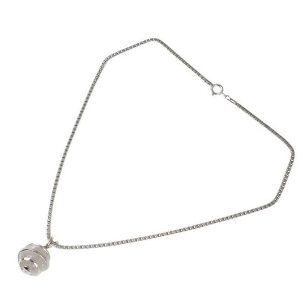 Alternate image for Thai Sterling Silver Necklace with Crystalline Quartz Crystalline Spin
