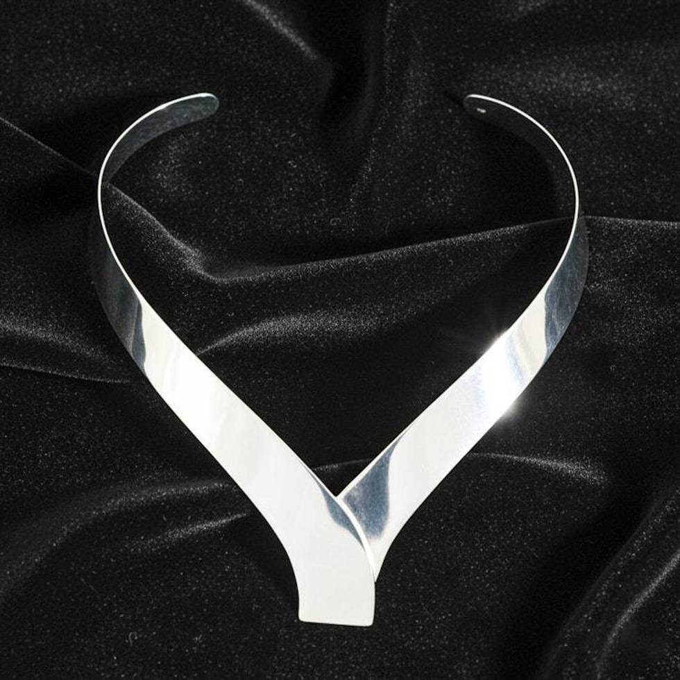 Unique Sterling Silver Collar Necklace 'Seduction'