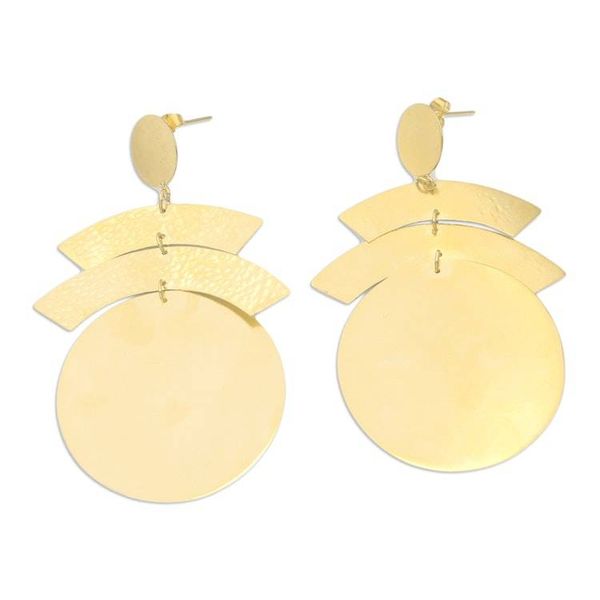 Alternate image for Hand Crafted Gold-Plated Dangle Earrings from Indonesia Shine Throughout