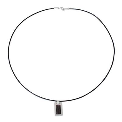 Alternate image for Mens Wood Pendant Necklace Urban Hero