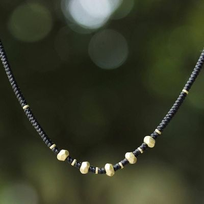 Primary image for Gold plated braided necklace Hill Tribe Splendor