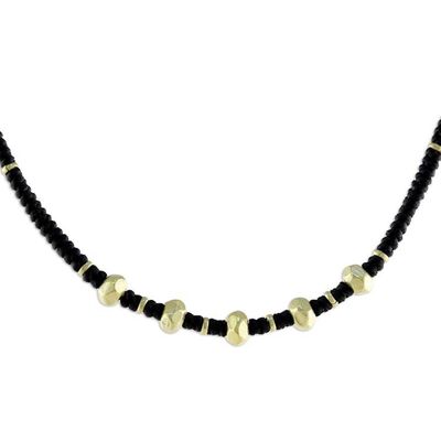 Alternate image for Gold plated braided necklace Hill Tribe Splendor