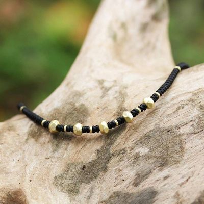 Alternate image for Gold plated braided necklace Hill Tribe Splendor