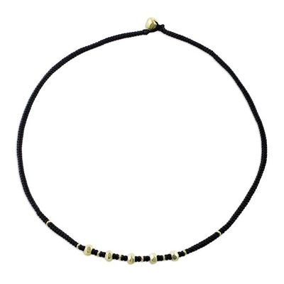 Alternate image for Gold plated braided necklace Hill Tribe Splendor