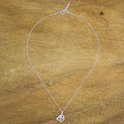 Alternate image for Handcrafted Sterling Silver St Bernard Dog Pendant Necklace St. Bernard