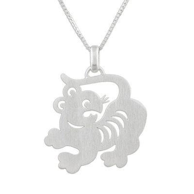 Alternate image for Sterling Silver Pendant Necklace Chinese Zodiac Tiger
