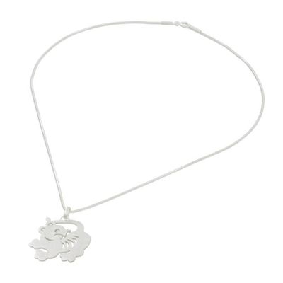 Alternate image for Sterling Silver Pendant Necklace Chinese Zodiac Tiger