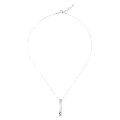 Alternate image for Modern Blue Topaz Pendant Necklace from Thailand Modern Twinkle