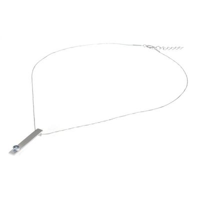 Alternate image for Modern Blue Topaz Pendant Necklace from Thailand Modern Twinkle
