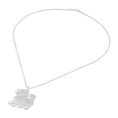 Alternate image for Sterling Silver Pendant Necklace Chinese Zodiac Dog