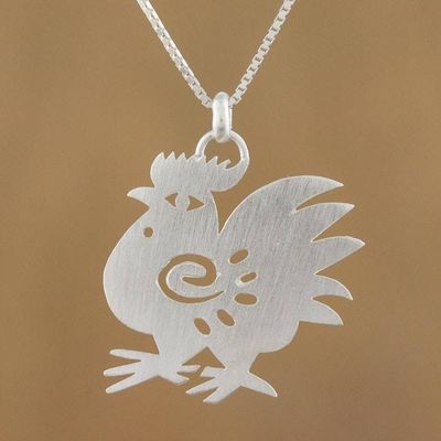 Primary image for Fair Trade Sterling Silver Necklace Chinese Zodiac Rooster