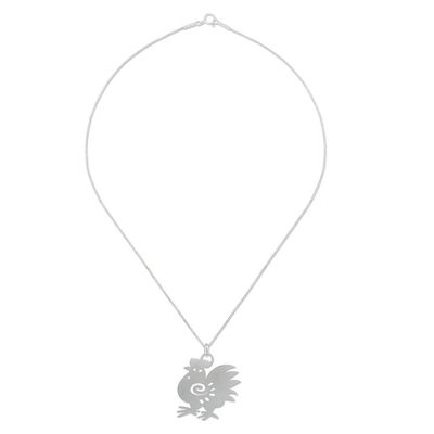 Alternate image for Fair Trade Sterling Silver Necklace Chinese Zodiac Rooster