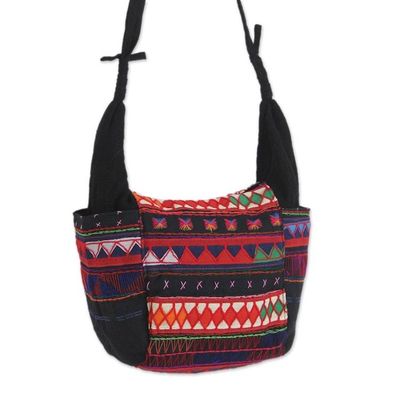 Alternate image for Hand Crafted 100 Cotton Colorful Shoulder Bag from Thailand The Carnival