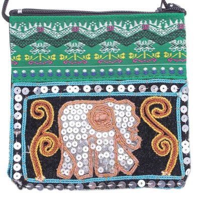 Alternate image for Artisan Crafted Multicolored Sling Elephant Shimmer