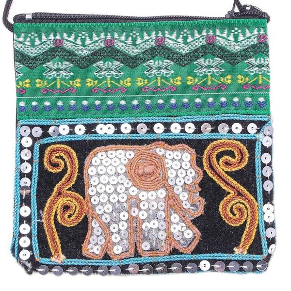 Alternate image for Artisan Crafted Multicolored Sling Elephant Shimmer