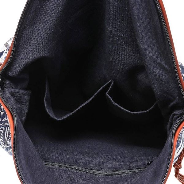 Alternate image for Leather Accented Patchwork Cotton Blend Sling from Thailand Lanna Patchwork