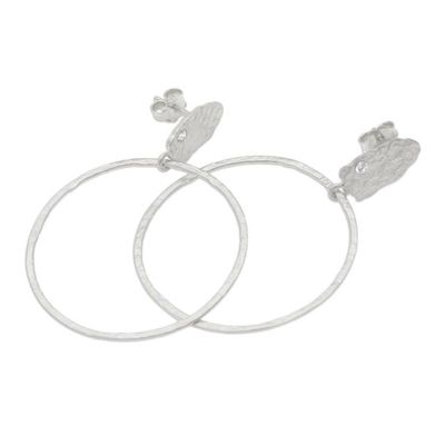 Alternate image for Cubic Zirconia and Sterling Silver Dangle Earrings Euphoria in Silver
