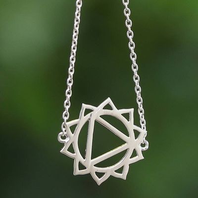 Primary image for Cubic Zirconia Pendant Necklace with Chakra Motif Chakra Spin in Solar