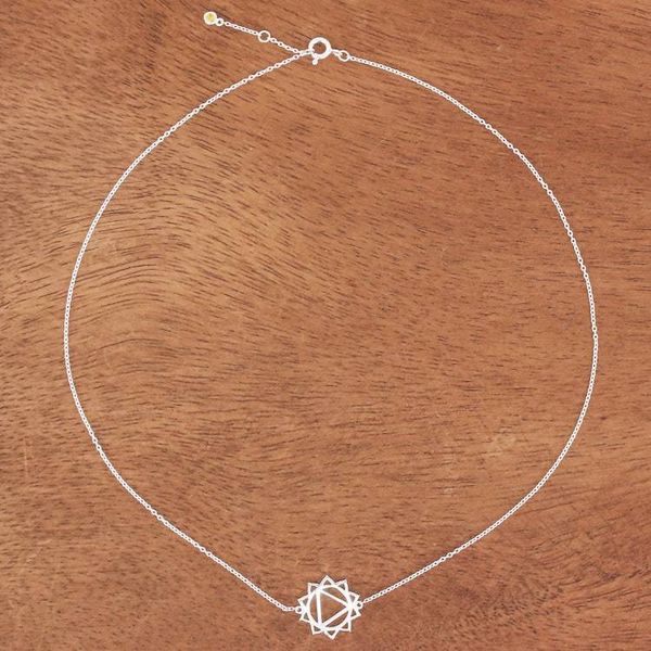 Alternate image for Cubic Zirconia Pendant Necklace with Chakra Motif Chakra Spin in Solar
