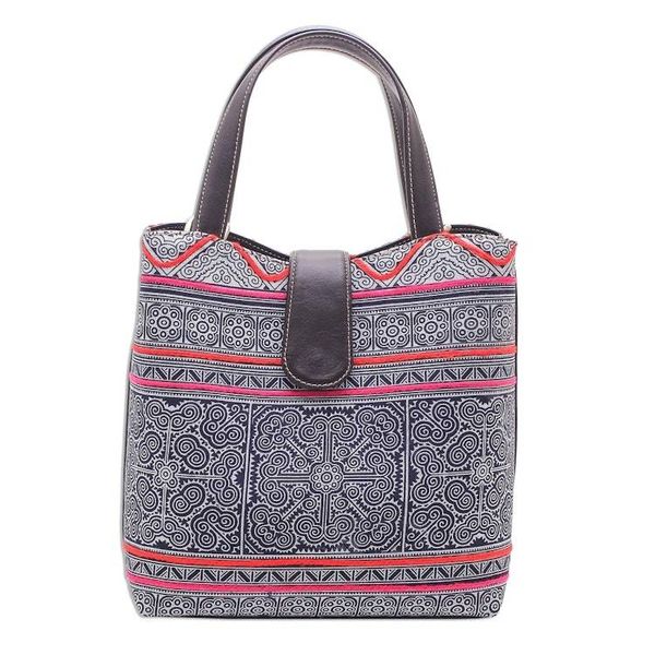 Alternate image for Handcrafted Hmong Batik Shoulder Bag Hmong Treasure