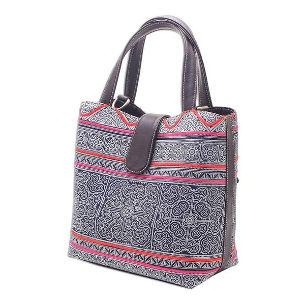 Alternate image for Handcrafted Hmong Batik Shoulder Bag Hmong Treasure