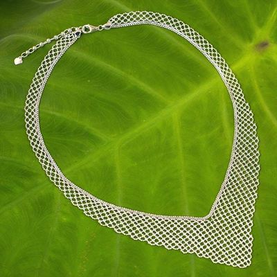 Primary image for Hand Crafted Sterling Silver Beaded Necklace from Thailand Silver Elegance