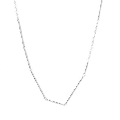 Alternate image for Handmade 925 Sterling Silver Necklace from Thailand Bare Minimalism