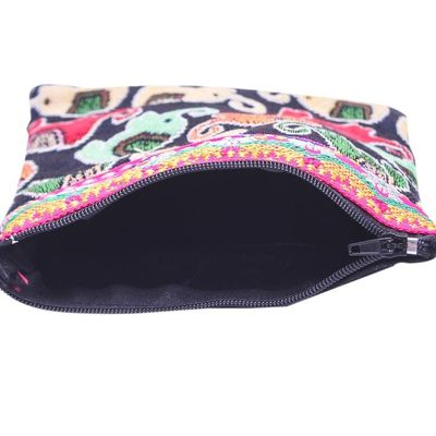 Alternate image for Small Cotton Blend Sling from Thailand Many Elephants in Pink