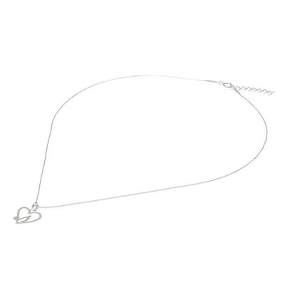 Alternate image for Music-Themed Sterling Silver Heart Pendant Necklace Music in the Heart