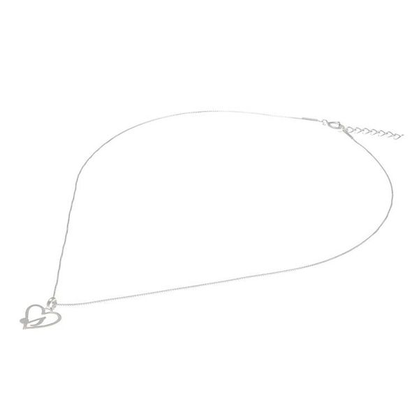 Alternate image for Music-Themed Sterling Silver Heart Pendant Necklace Music in the Heart