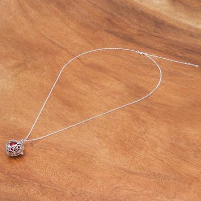 Alternate image for Ringing Sterling Silver Heart Motif Pendant Necklace Ringing Heart